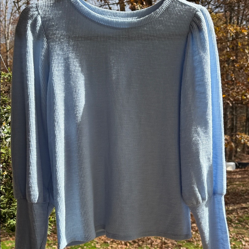 Anna Light Blue Crew Neck Sweater